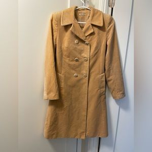 Diapo Paris Tan Coloured Fully Lined Double Breasted Cotton Trench Coat